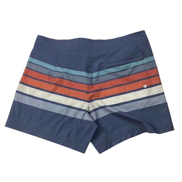 American Eagle Outfitters Board Shorts Large Blue / Mauve unlined NWOT‎ - Picture 2 of 10